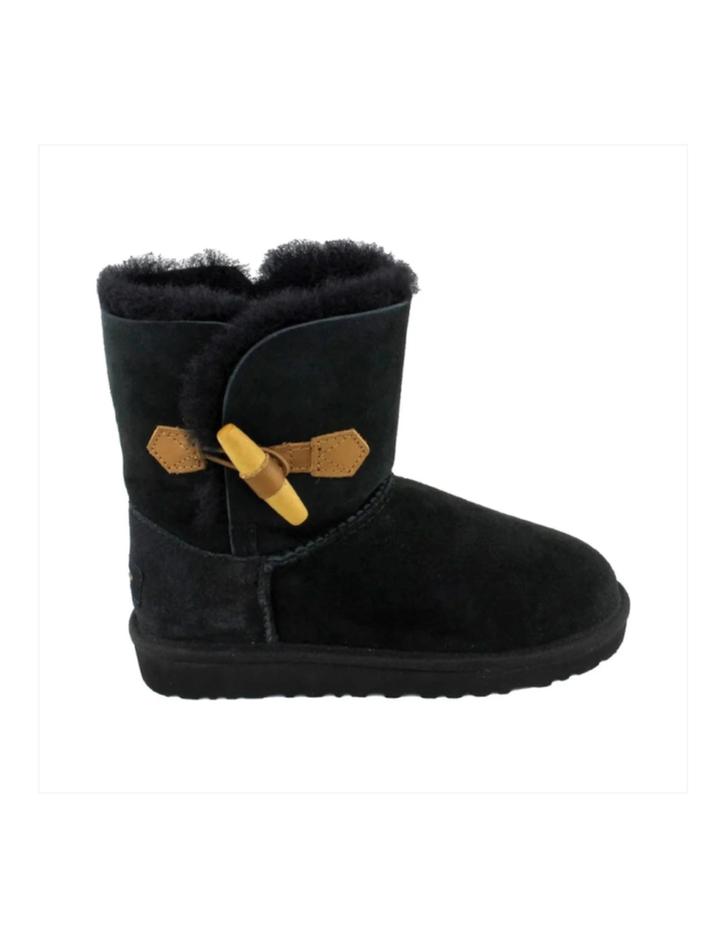 UGG Ebony short ANKLE Boots Suede Black size 6